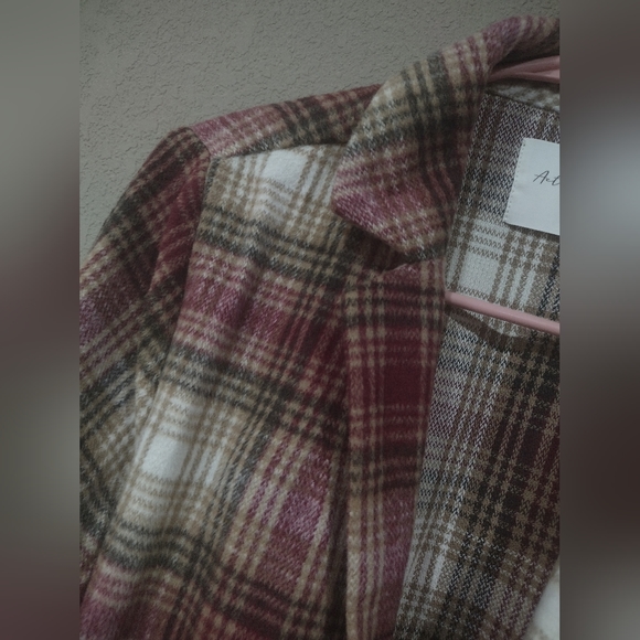 [Active USA] Plaid Fall Pumpkin Spice Autumn Blazer Jacket - Picture 3 of 5